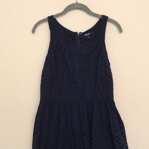 Navy eyelet dress